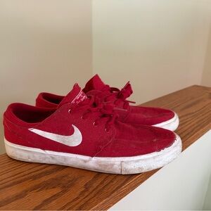 Nike Red and White Sneakers